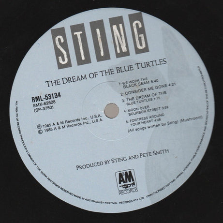 Sting : The Dream Of The Blue Turtles (LP, Album)