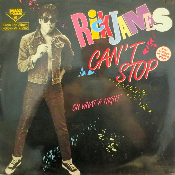 Rick James : Can't Stop (12", Maxi, Red)