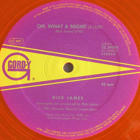 Rick James : Can't Stop (12", Maxi, Red)