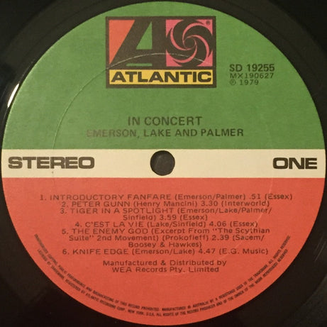 Emerson, Lake & Palmer : In Concert (LP, Album)