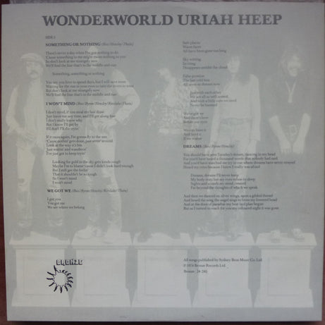 Uriah Heep : Wonderworld (LP, Album, RE)