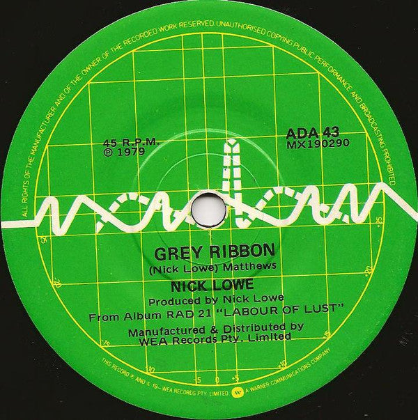 Nick Lowe : Cruel To Be Kind (7", Single)