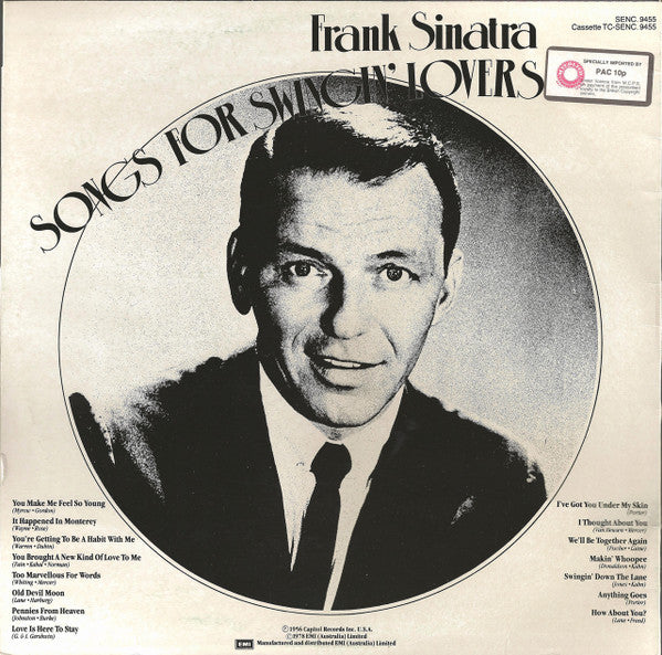 Frank Sinatra : Songs For Swingin' Lovers (LP, Album, RE)