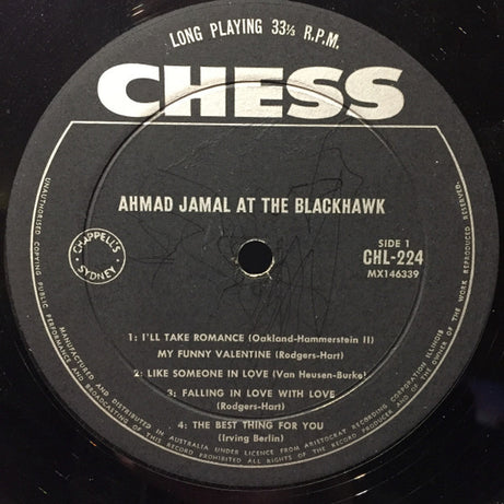 Ahmad Jamal : At The Blackhawk (LP, Album, Mono)