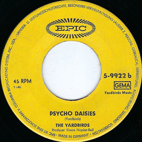The Yardbirds : Happening's Ten Years Time Ago (7", Single, Mono)