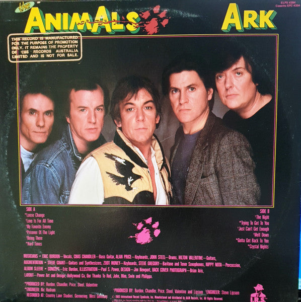 The Animals : Ark (LP, Album, Promo)