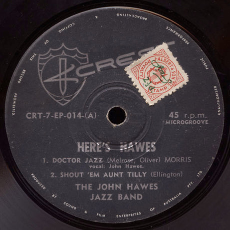 The John Hawes Jazz Band : Here's Hawes (7", EP)