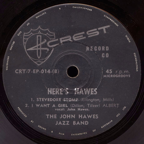 The John Hawes Jazz Band : Here's Hawes (7", EP)