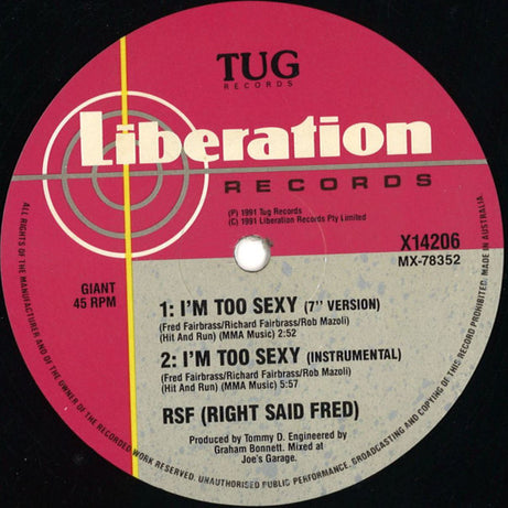 R ★ S ★ F* : I'm Too Sexy (12")