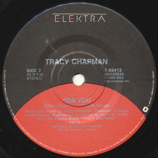 Tracy Chapman : Fast Car (7", Single)