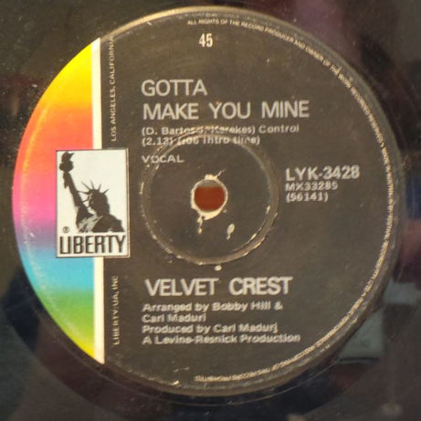 Velvet Crest : Gotta Make You Mine (7", Single)