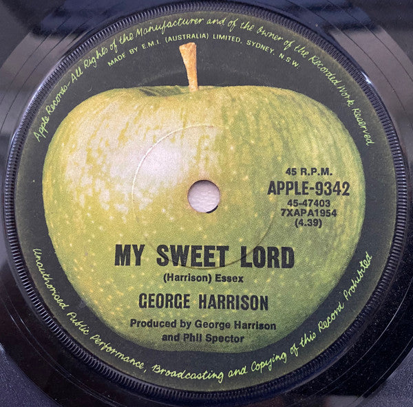 George Harrison : My Sweet Lord (7", Single)