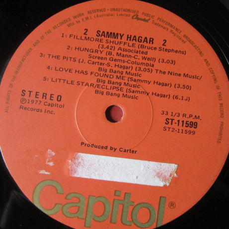 Sammy Hagar : Sammy Hagar (LP, Album)