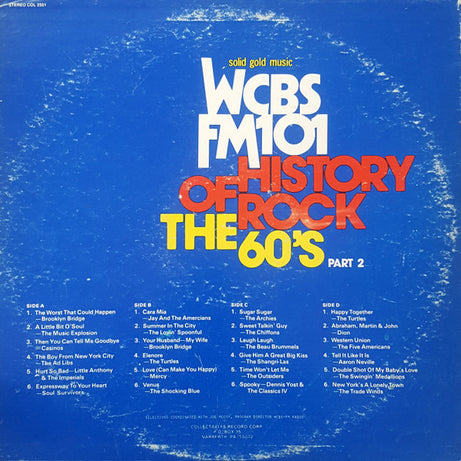 Various : WCBS FM101 History Of Rock - The 60's Part 2 (2xLP, Comp, Tra)