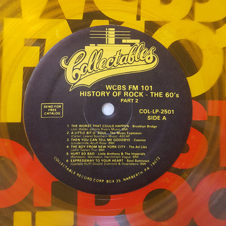 Various : WCBS FM101 History Of Rock - The 60's Part 2 (2xLP, Comp, Tra)