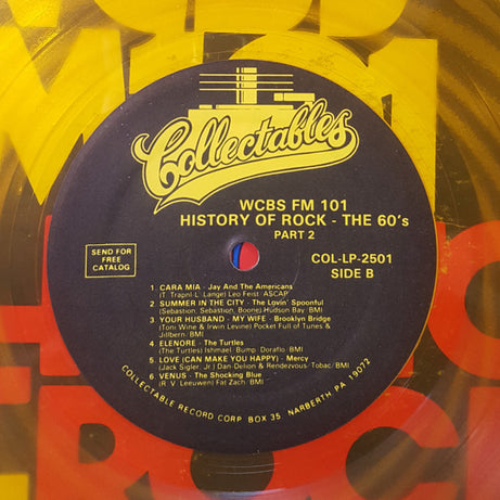 Various : WCBS FM101 History Of Rock - The 60's Part 2 (2xLP, Comp, Tra)