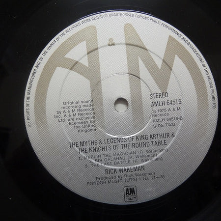 Rick Wakeman : The Myths And Legends Of King Arthur And The Knights Of The Round Table (LP, Album, Gat)