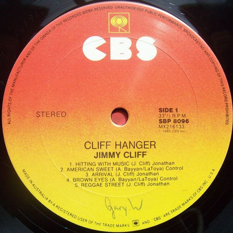 Jimmy Cliff : Cliff Hanger (LP, Album)