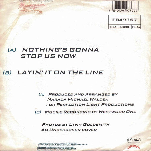 Starship (2) : Nothing's Gonna Stop Us Now (7", Single)