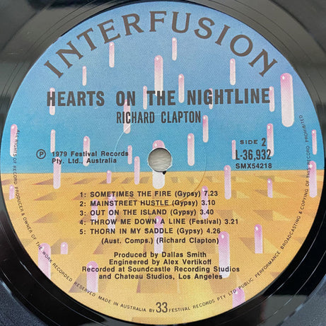 Richard Clapton : Hearts On The Nightline (LP, Album)