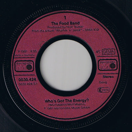 Food Band : Who's Got The Energy? (7", Single)