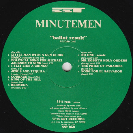 Minutemen : Ballot Result (2xLP, Album)