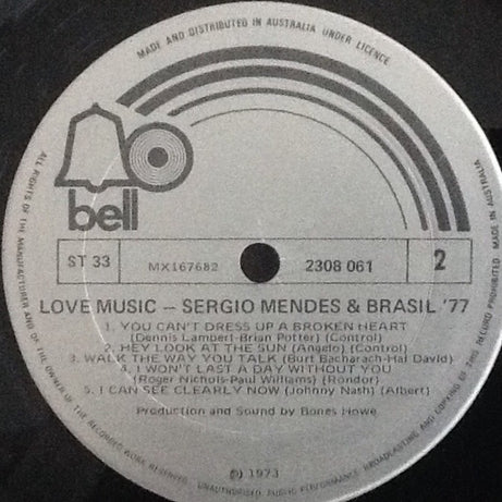 Sergio Mendes And Brasil '77* : Love Music (LP, Album)