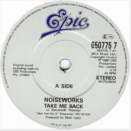 Noiseworks : Take Me Back (7", Single)