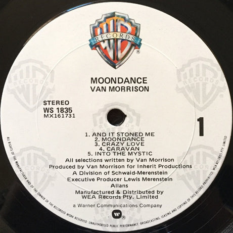 Van Morrison : Moondance (LP, Album, RE)
