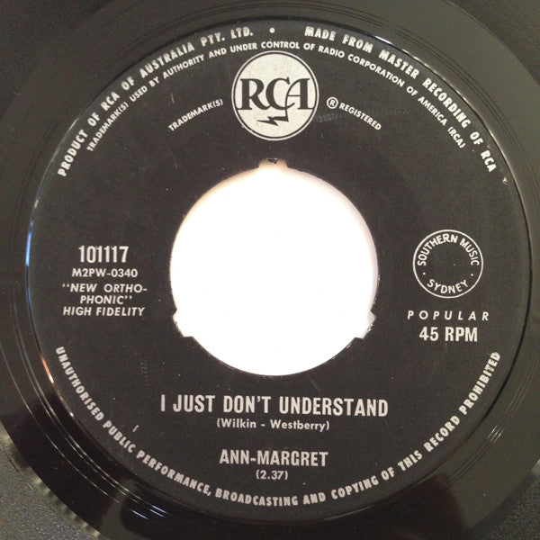 Ann Margret : I Just Don't Understand (7", Single)
