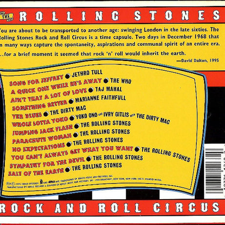 The Rolling Stones : The Rolling Stones Rock And Roll Circus (CD, Album, Dis)