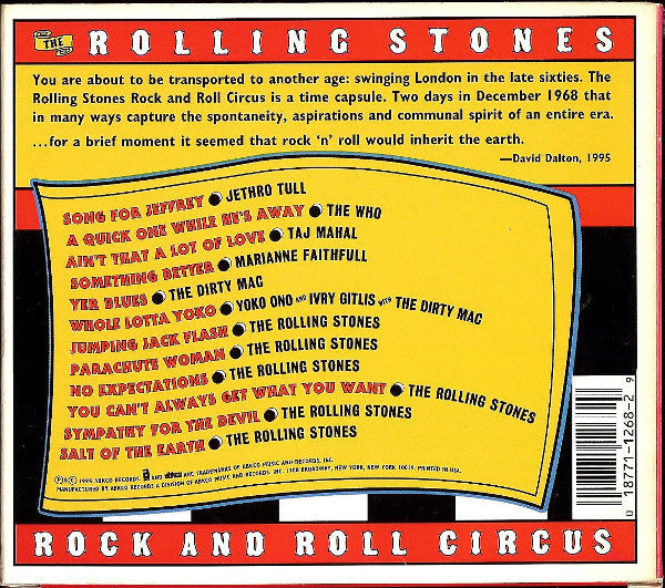 The Rolling Stones : The Rolling Stones Rock And Roll Circus (CD, Album, Dis)