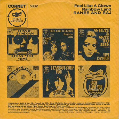 Ranee And Raj : Feel Like A Clown (7", Single)