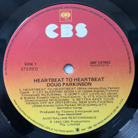 Doug Parkinson : Heartbeat To Heartbeat (LP, Album)