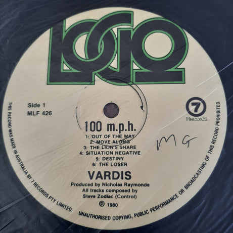 Vardis : 100 M.P.H. (LP, Album)