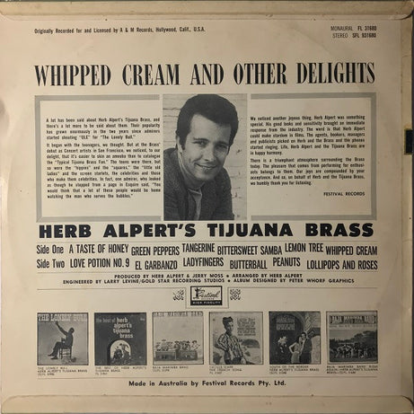 Herb Alpert's Tijuana Brass* : Whipped Cream & Other Delights (LP, Album)