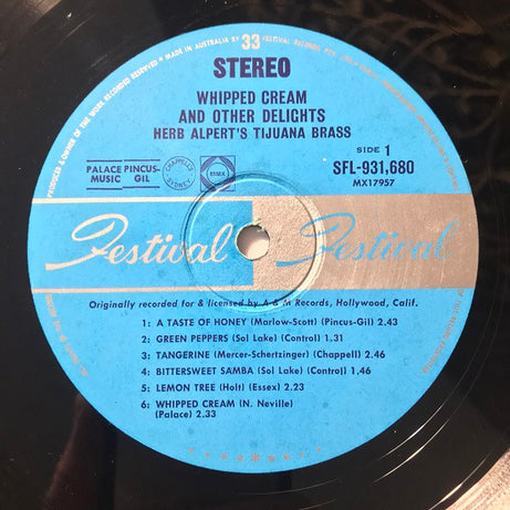 Herb Alpert's Tijuana Brass* : Whipped Cream & Other Delights (LP, Album)