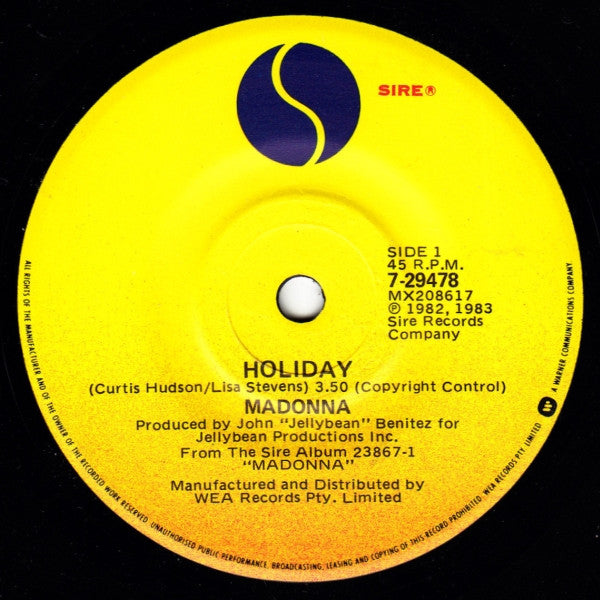 Madonna : Holiday (7", Single)
