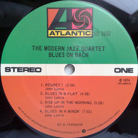 The Modern Jazz Quartet : Blues On Bach (LP, Album, RE, SP )
