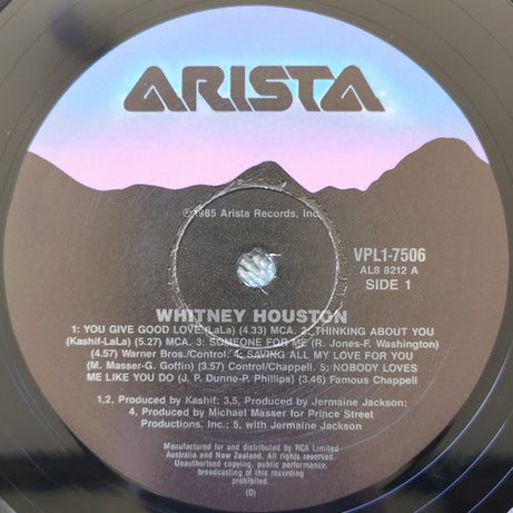 Whitney Houston : Whitney Houston (LP, Album)