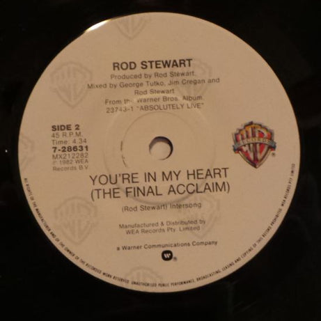 Rod Stewart : Another Heartache (7", Single)