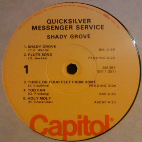 Quicksilver Messenger Service : Shady Grove (LP, Album, RE, Win)