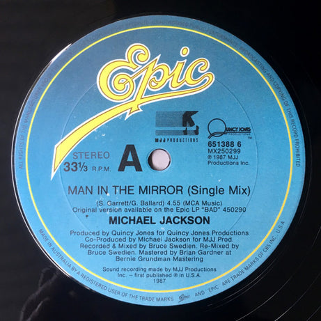Michael Jackson : Man In The Mirror (12")