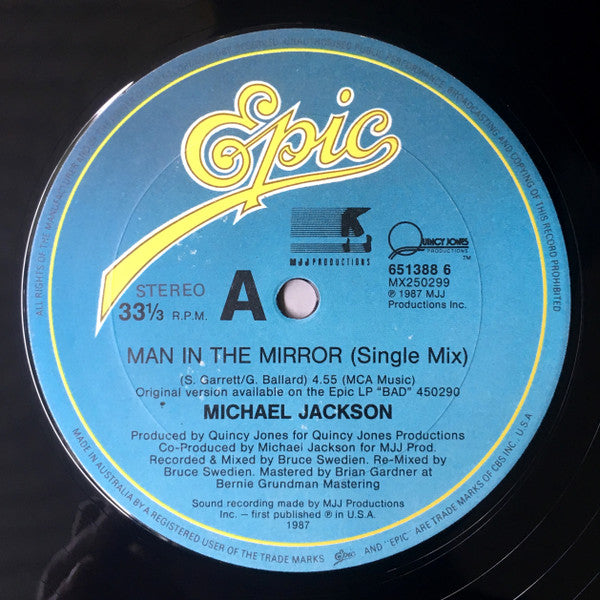 Michael Jackson : Man In The Mirror (12")
