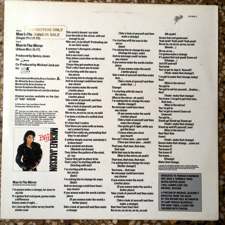 Michael Jackson : Man In The Mirror (12")