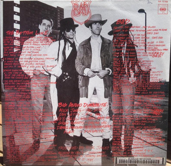 Big Audio Dynamite : The Bottom Line (12", Single)
