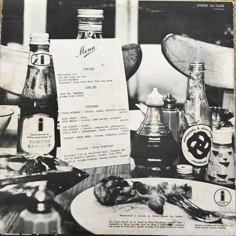 Traffic : Welcome To The Canteen (LP, Album)