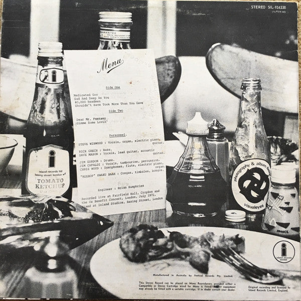 Traffic : Welcome To The Canteen (LP, Album)