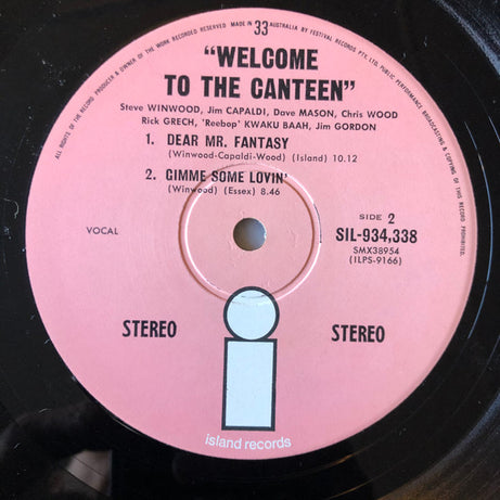 Traffic : Welcome To The Canteen (LP, Album)