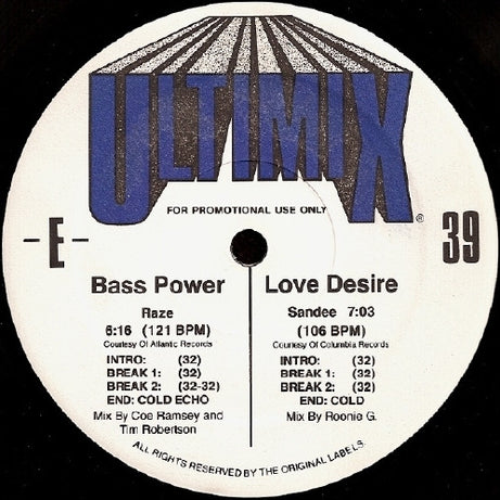 Various : Ultimix 39 (3x12", Comp, Promo)